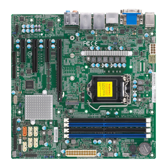Supermicro X12SCQ User Manual