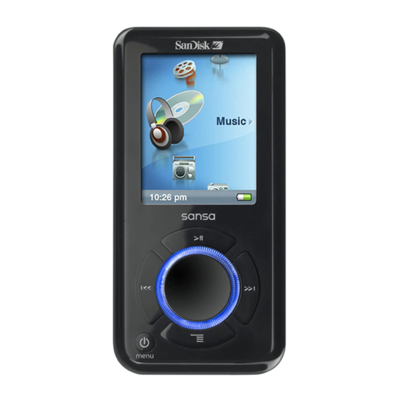 SanDisk Sansa e200 Series Manual Manual