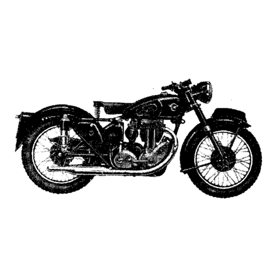 Matchless Motor Cycles 1952 Rigid G3Ll Maintenance Manual And Instruction Book