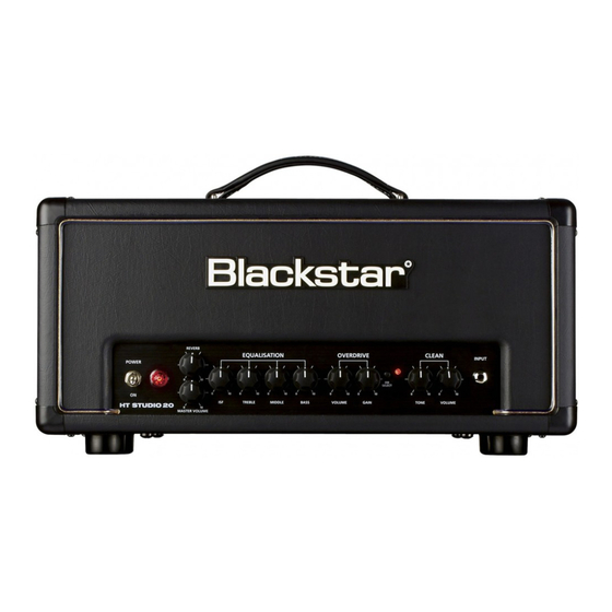 Blackstar HT Studio 20 Combo Quick Start Manual