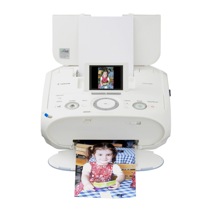 Canon PIXMA mini260 Photo Printing Manual