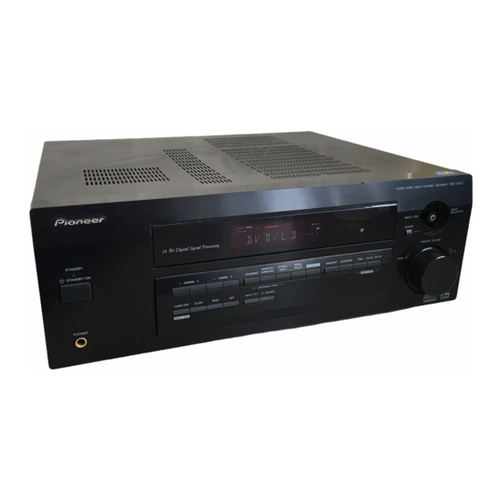 Pioneer VSX-D411 Service Manual