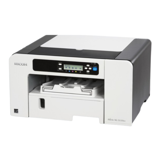Ricoh SG 3110DN Installation Manual