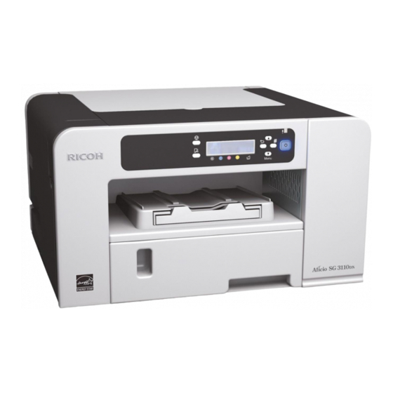 Ricoh sg 3110dn Setup And Print Manual
