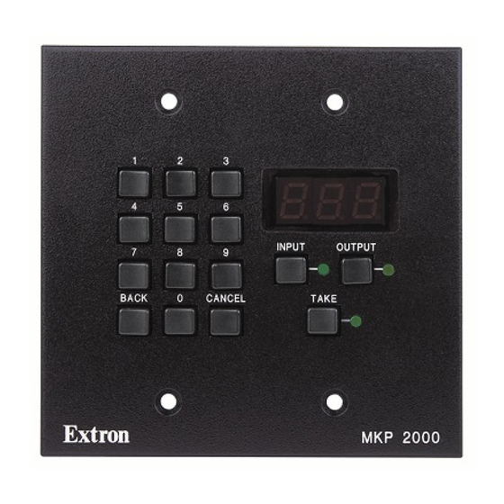 Extron electronics MKP 2000 User Manual