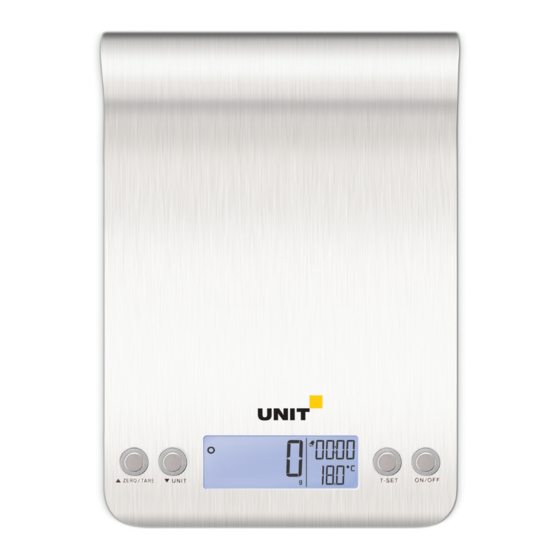 User Manuals: Unit UBS-2157 Electronic Kitchen Scales
