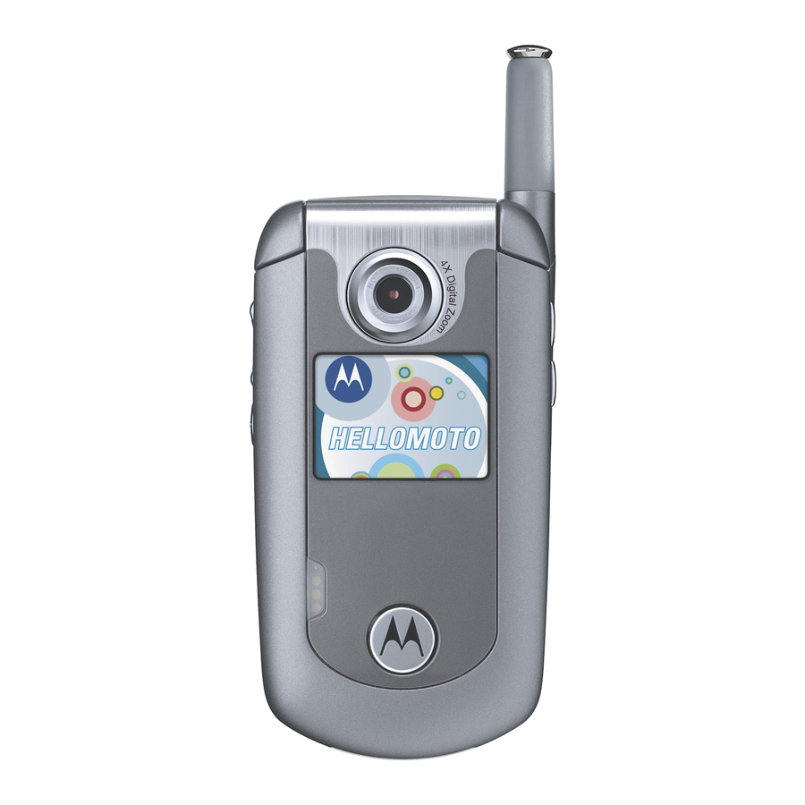 Motorola E815 Configuring Manual