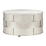 overstock SANDY NICKEL BARREL COCKTAIL TABLE WITH MIRROR TOP Assembly Instruction