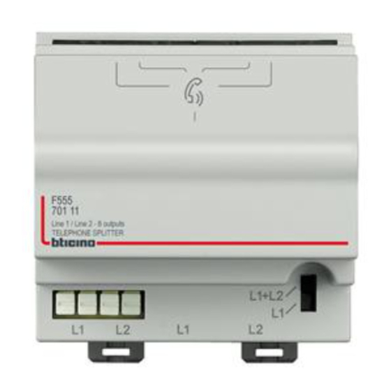 LEGRAND F555 Quick Start Manual