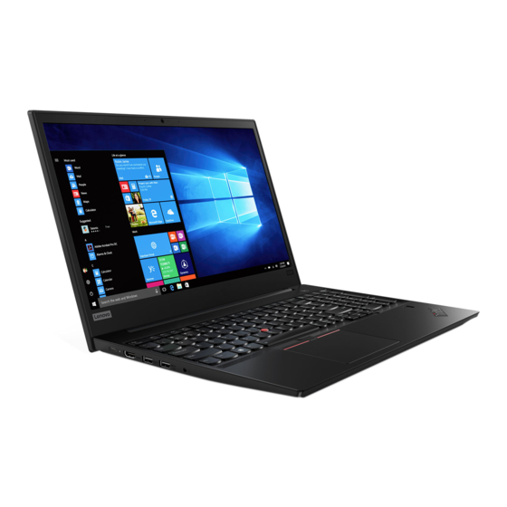 Lenovo ThinkPad E585 Setup Manual