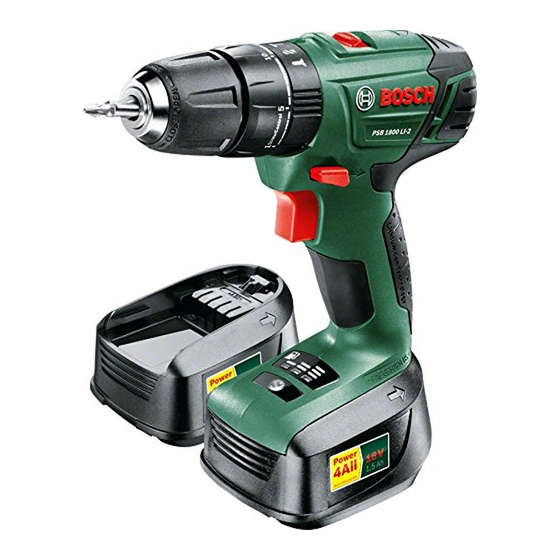 User Manuals: Bosch 0 603 9A3 101 Cordless Drill Driver