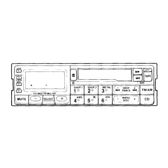 User Manuals: Sony XR-7070 Car Stereo Radio