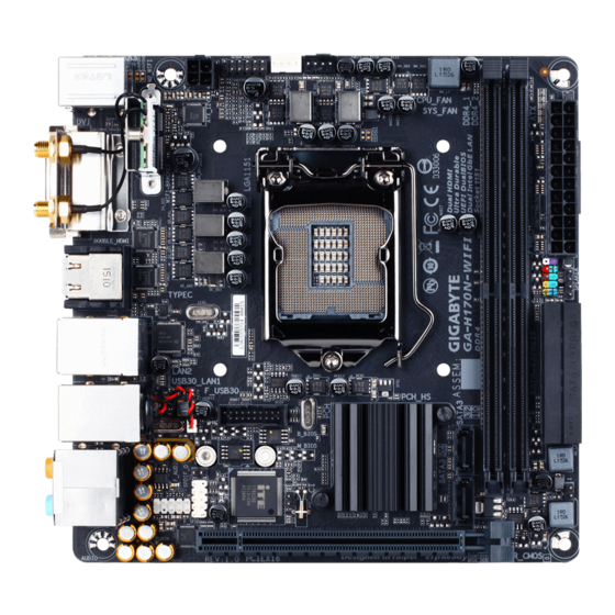 Gigabyte GA-Z170N-WIFI User Manual
