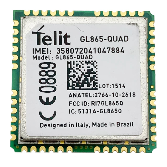 Telit Wireless Solutions GL865-QUAD V4 Software User's Manual