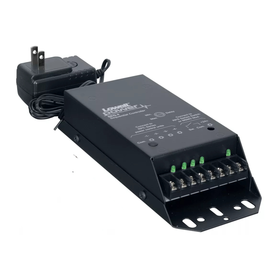 Lowell SEQ-4 Quick Start Manual