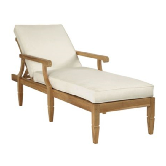 Ballard Designs Madison Chaise JC022 Assembly Manual