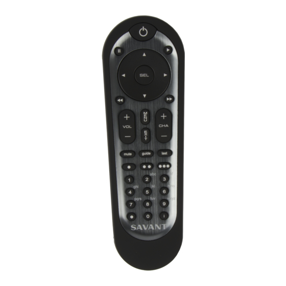User Manuals: Savant REM-0300RF-00 Button Remote
