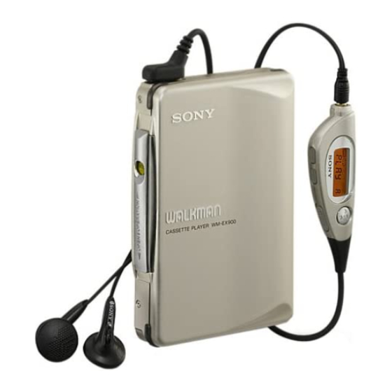 Sony WM-EX900 Service Manual