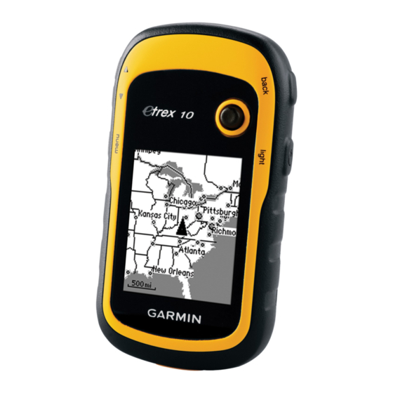 Garmin Etrex 10 Manual
