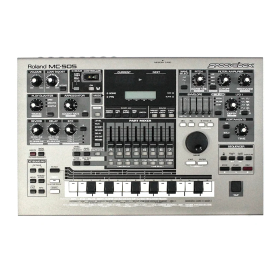 Roland MC-505 Supplemental Notes