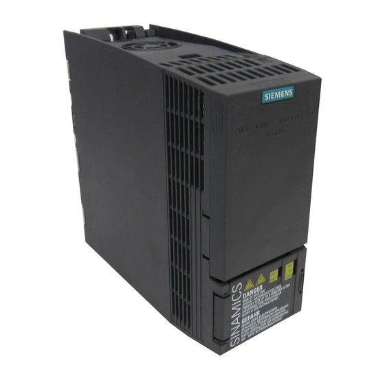 Siemens SINAMICS G120C Compact Operating Instructions