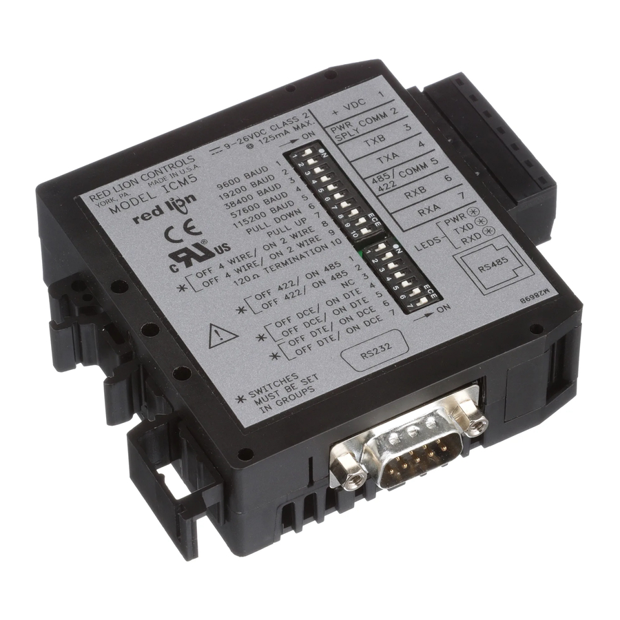 red lion ICM5 Quick Start Manual