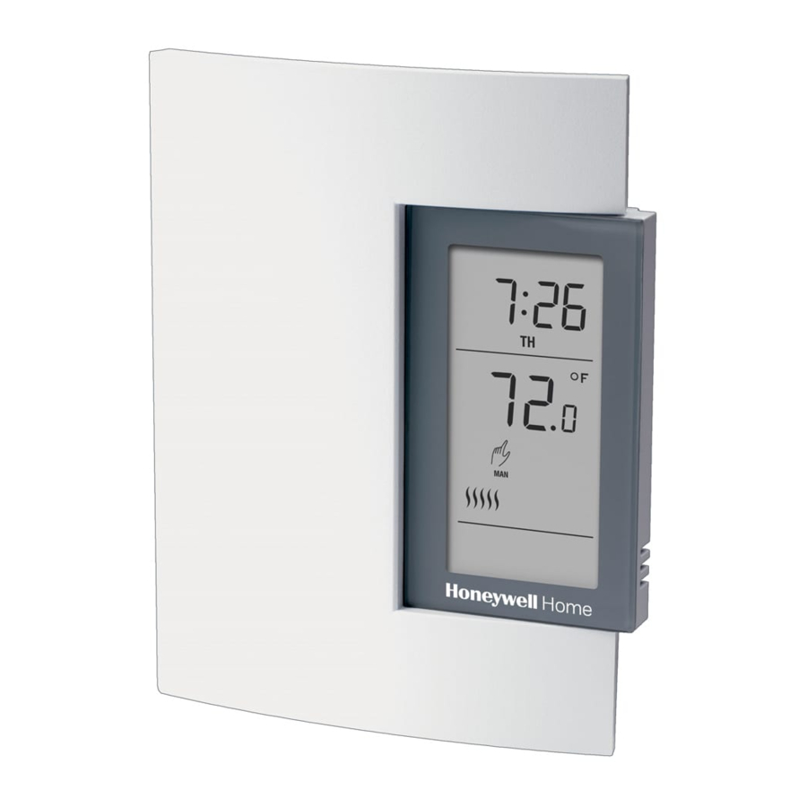 Honeywell TL8100A1008 - 7 DAY PROGRAMMABLE HYDRONIC THERMOSTAT Manual