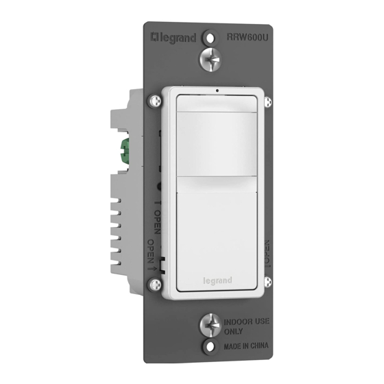 LEGRAND RRW600V Installation Instructions Manual