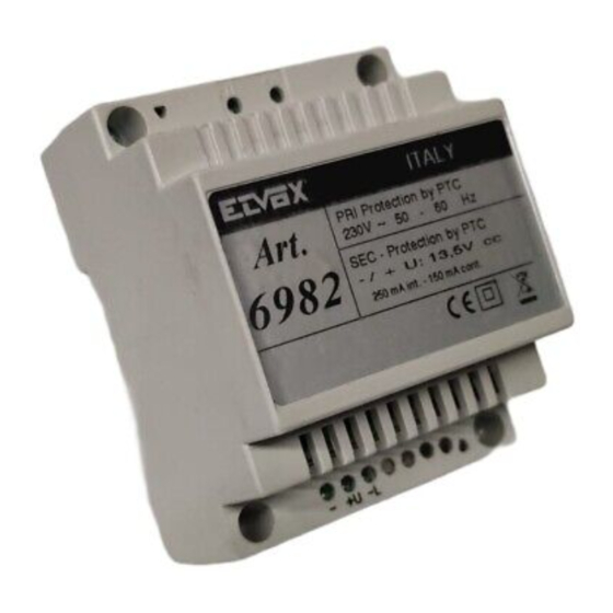 Vimar ELVOX DUE FILI PLUS Instruction Sheet