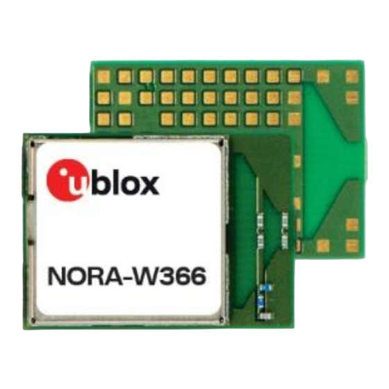 Ublox NORA-W36 Series System Integration Manual