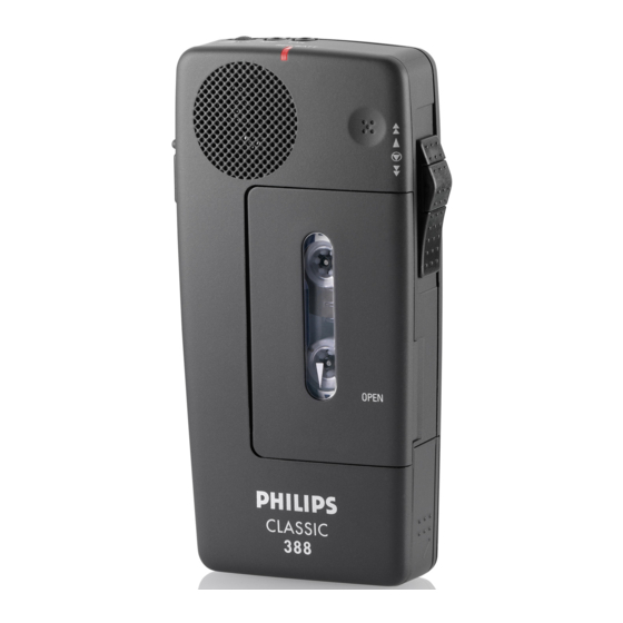 Philips LFH0388 - Pocket Memo 388 Minicassette Dictaphone Manuals