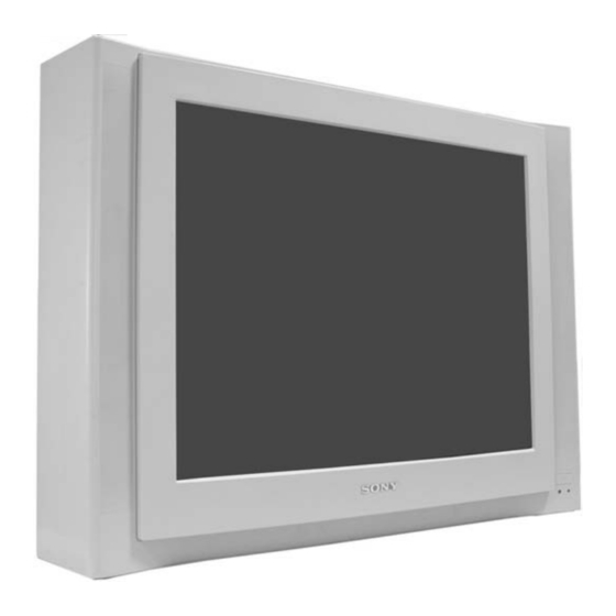 Sony FD TRINITRON KV-29FX66E Service Manual