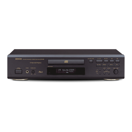 Denon DCD-485 Operating Instructions Manual