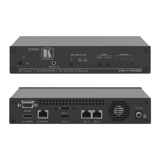 Kramer VM-114H2C Quick Start Manual