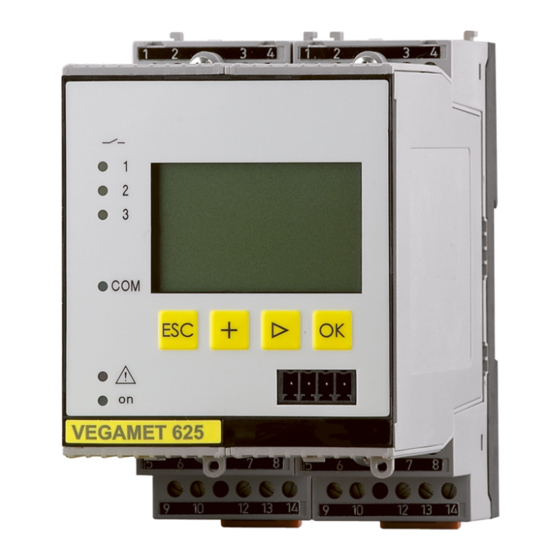 Vega VEGAMET 625 Operating Instructions Manual