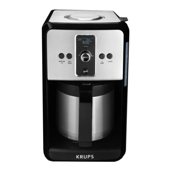 KRUPS Savoy ET451 - Thermal Coffee Maker Manual