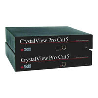 Rose electronics CrystalView Pro CAT5 CRK-2DTPPDVI Installation And Operation Manual