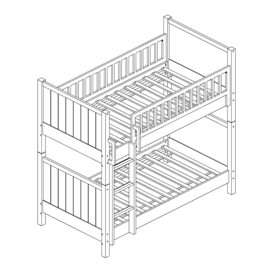 Mocka Hamptons Kids 2 in 1 Bunk Bed-Single Assembly Instructions Manual