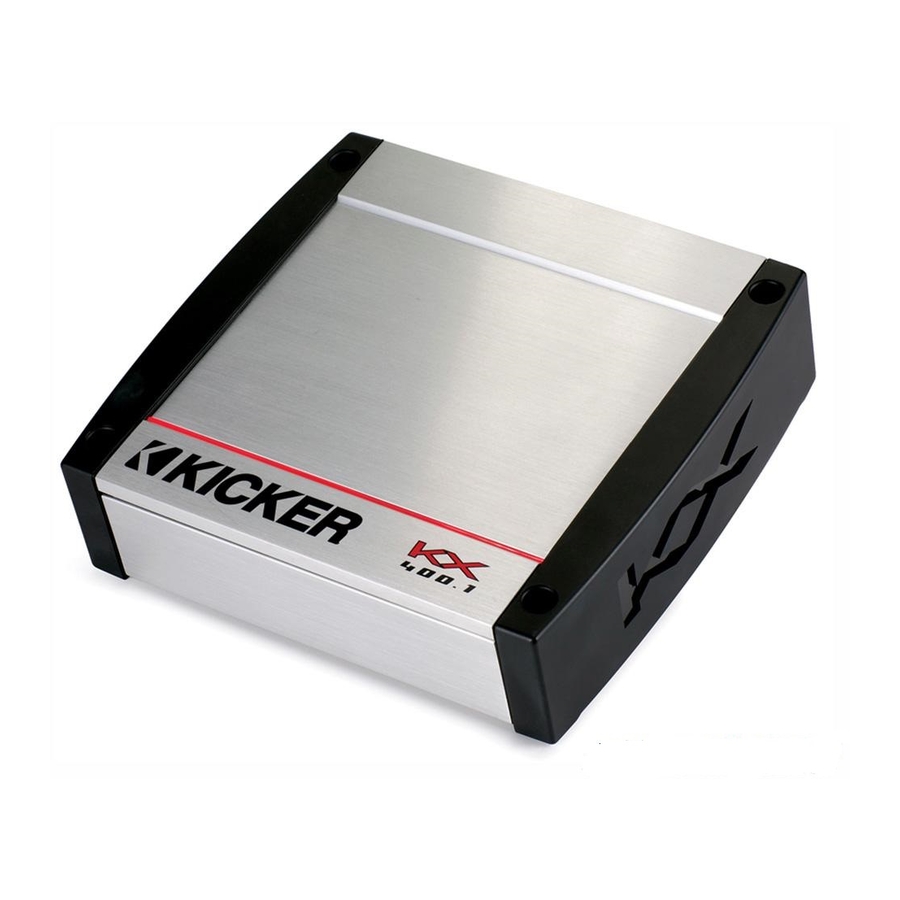 Kicker KX400.1 Manuals