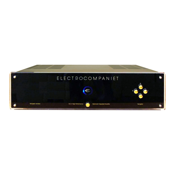 Electrocompaniet ECI4 Manuals