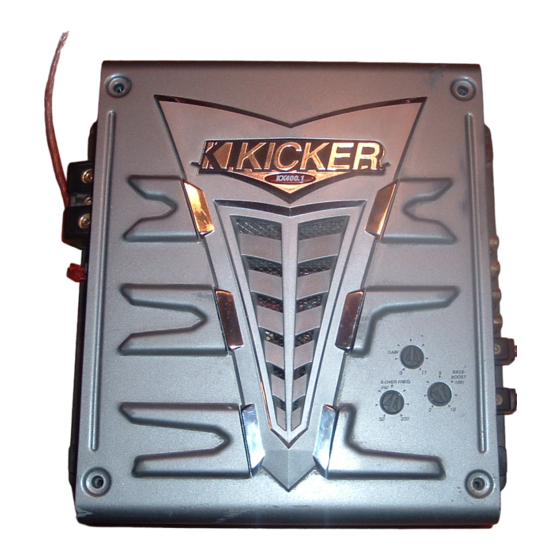 Kicker KX400.1 Owner's Manual