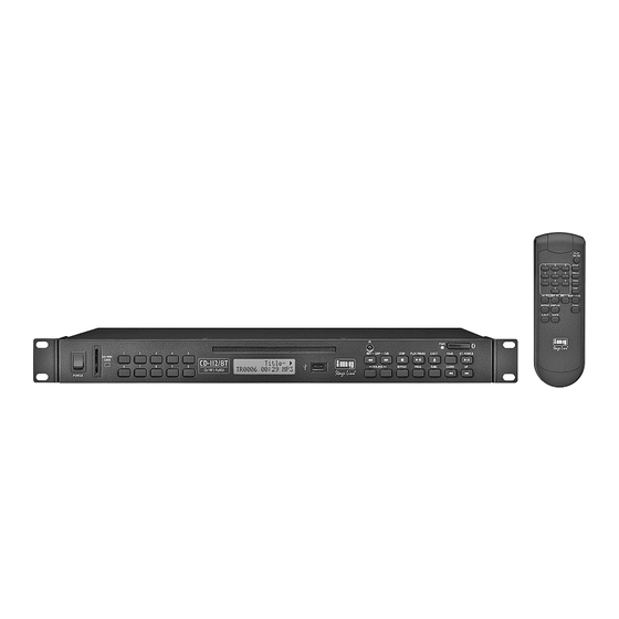 IMG STAGE LINE CD-112/BT Instruction Manual