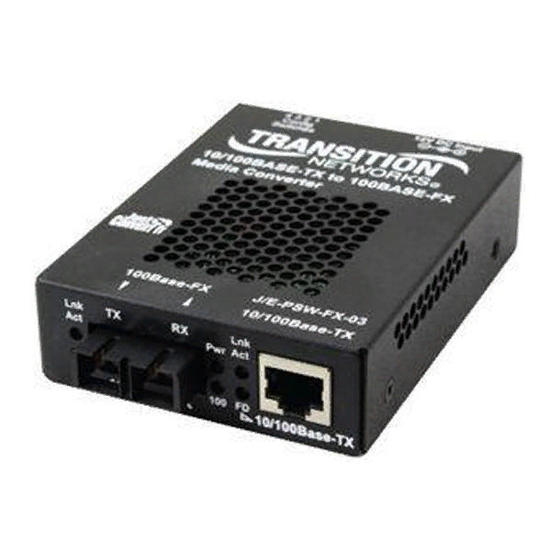 Transition Networks J/E-PSW-FX-03 User Manual