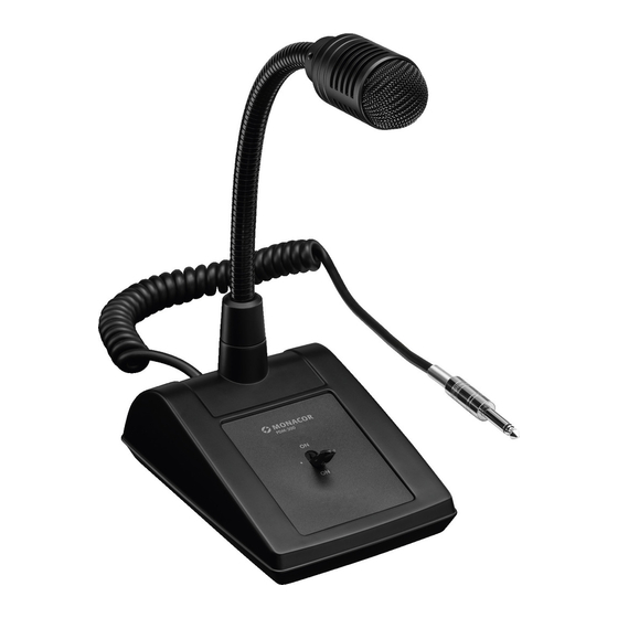 Monacor PDM-300 Quick Manual