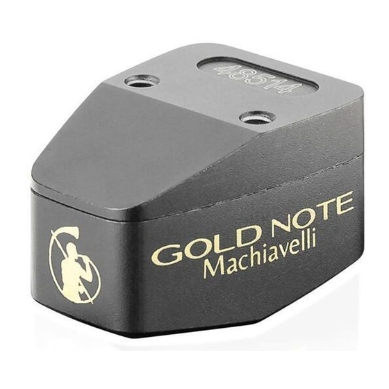Gold Note Machiavelli Gold Owner's Manual