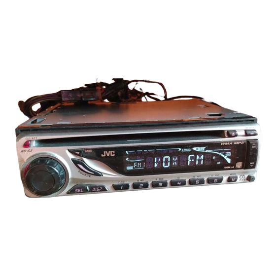 User Manuals: JVC KD-G3 Car Radio