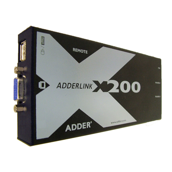 ADDER X200 User Manual