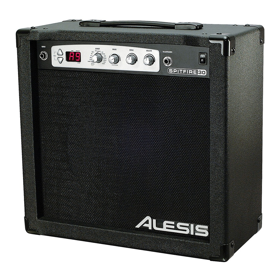 ALESIS SPITFIRE 30 USER MANUAL Pdf Download ManualsLib