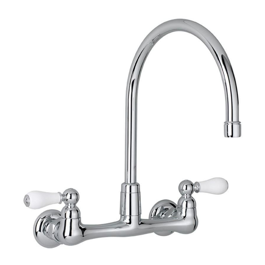 AMERICAN STANDARD EXPOSED WALL MOUNT SINK FAUCET WITH GOOSENECK SPOUT