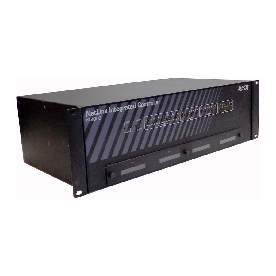 AMX NETLINX INTEGRATED CONTROLLER NI-4000 INSTRUCTION MANUAL Pdf ...